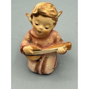 Vintage Hummel Goebel Angel Musician Mandolin Figurine W Germany 3”